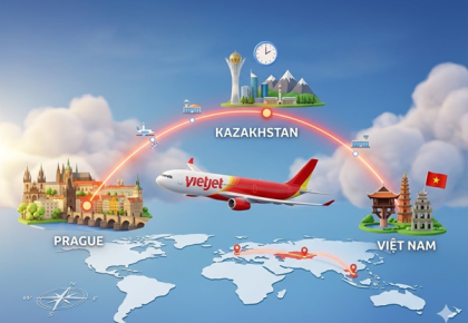 Aviation Week: VietJet đẩy mạnh kế hoạch châu Âu với tuyến bay dự kiến đến Prague
