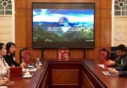 Phó Tổng cục trưởng Hà Văn Siêu tiếp đại diện kênh truyền hình Mỹ CNBC