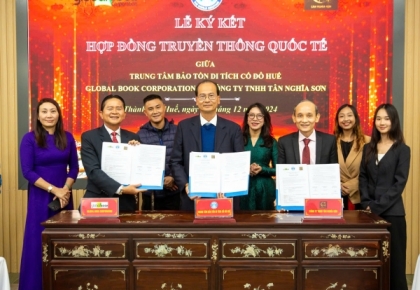 Lễ ký kết hợp tác truyền thông quốc tế: Công ty Tân Nghĩa Sơn đồng hành cùng Trung tâm Bảo tồn Di tích Cố đô Huế và Global Book Corporation đưa Di sản Huế ra thế giới