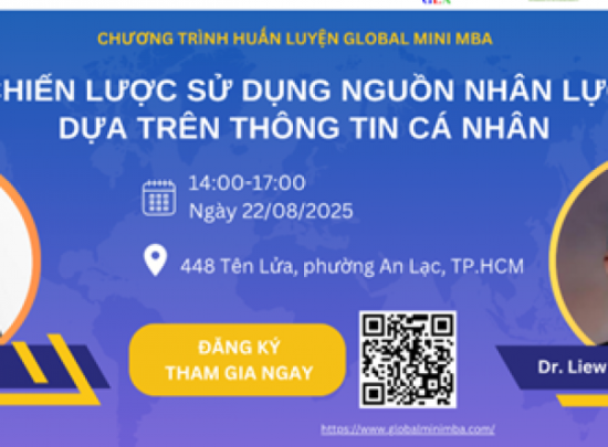 GLOBAL MINI MBA: CHIẾN LƯỢC SỬ DỤNG NGUỒN NĂNG LỰC DỰA TRÊN THÔNG TIN CÁ NHÂN