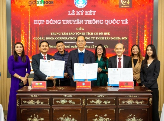 Lễ ký kết hợp tác truyền thông quốc tế: Công ty Tân Nghĩa Sơn đồng hành cùng Trung tâm Bảo tồn Di tích Cố đô Huế và Global Book Corporation đưa Di sản Huế ra thế giới