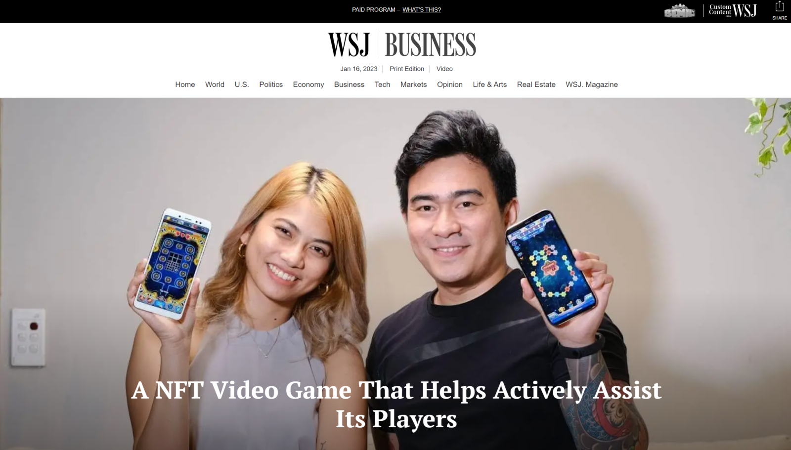 Bài viết về NFT Video Game trên The Wall Street Journal | Quan Dinh H. | Quan Dinh Writer | Content Writer | Content Editor