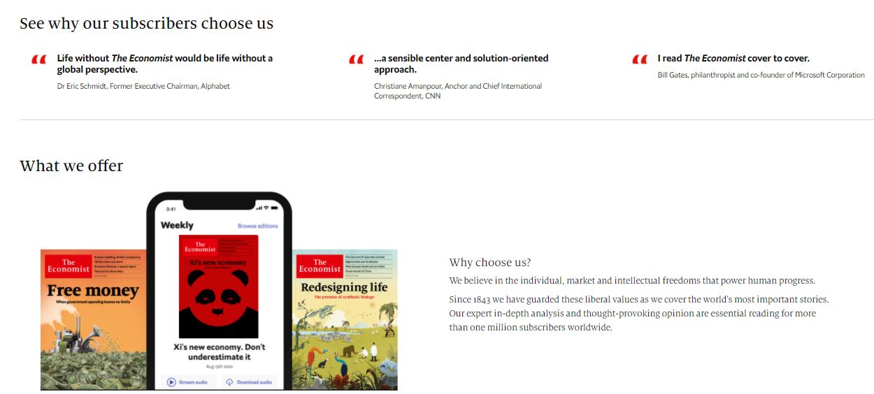 Tại sao chọn The Economist? 