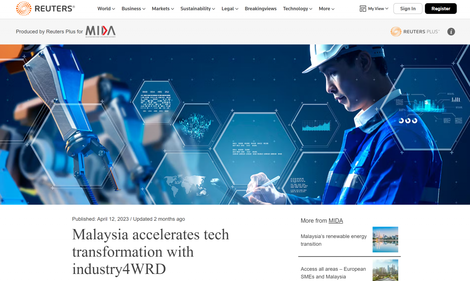 Reuters: Malaysia Đứng Đầu Trong Cuộc Cách Mạng Công Nghệ 4.0 Với Chương Trình Industry4WRD | Quan Dinh H.